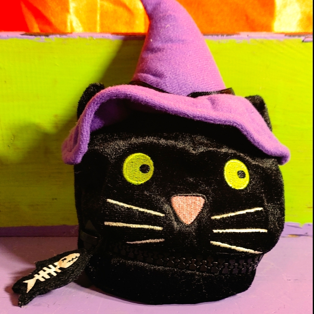🎃Halloween Witchy Cat Zipper Coin Purse🎃